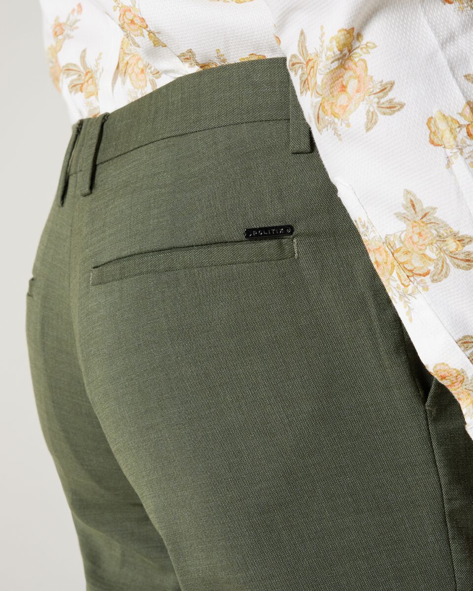 Khaki Ultra Slim Stretch Two Tone Tailored Pant